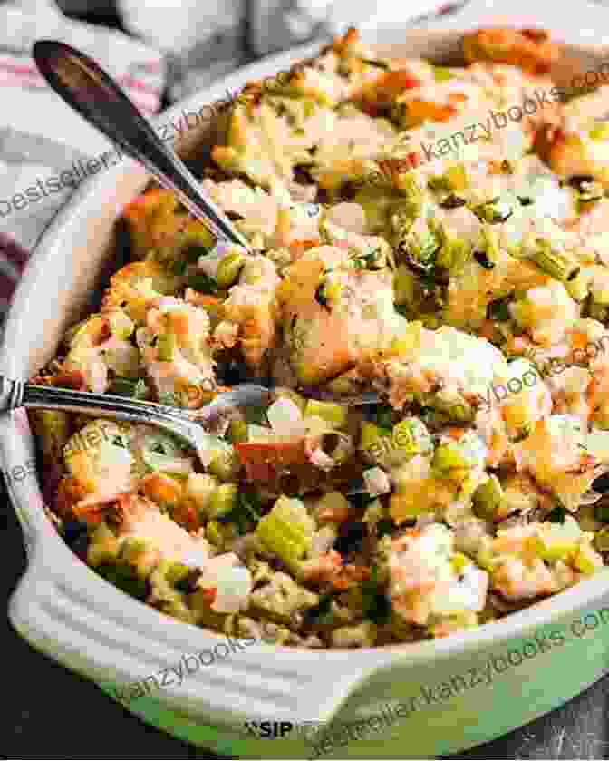 A Savory Stuffing Made With Sage, Onion, And Herbs Thanksgiving A Festive Feast: Family Recipes You Need For The Ultimate Thanksgiving Menu